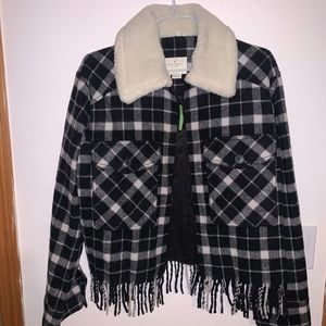 Kate Spade Rustic Plaid Jacket Size 